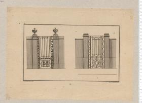 (1) Grilles d'Hôtels, de Jardins &c. La Londe Inv. De St. Morien Sculp. [J. Chereau Exc.]