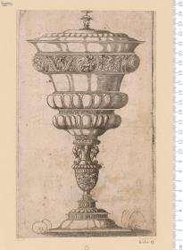 (2) 2 Blatt eisenradierte Pokale
