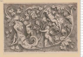 8 Blatt einer Folge: Friese und Hochfüllungen aus Akanthusranken mit menschlichen Figuren u. a. Blatt 1 mit der Widmung: Al ... alessandro Fedrici ... Baptista pitoni uicenz.o Nicolau Valegn formis con gratia et privilegio di venetia ... 1561. - Dazu eines der Blatt in besserem Druck, aber schlechterer Erhaltung.