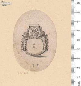 Libro D'anel A D Orefici Del Inventione Di Piero Woerioto Di Oreno. In Lyone, Appresso Guglielmo Rovillio 1561. P. Woeiriot inue. faciebat