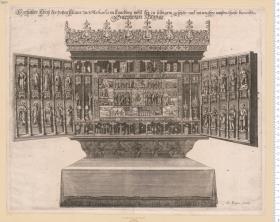 Warhaffter Abriss des hohen Altars zu. S. Michaelis. in Lüneburg ... L. Beger. sculp: