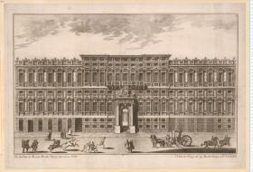Vüe du Palais de Monsieur Marcello Durazzo dans la rüe Balbi ... Giolfi inv. Torr. di. Guid. inc. in Gen.