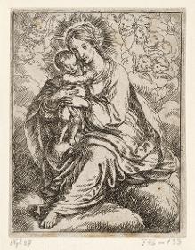 Die Madonna mit dem stehenden Kind auf dem Schoß