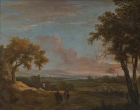 Südliche Landschaft im Abendlicht