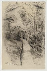 Waldweg (Blatt aus einem Skizzenbuch)