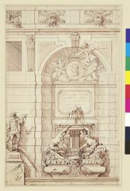 Entwurf für eine architektonisch gegliederte Wand