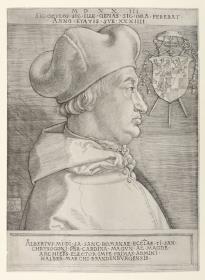 Porträt des Kardinals Albrecht von Brandenburg, der Große Kardinal