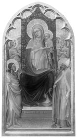 Thronende Maria mit dem Kind, zwei Heiligen und vier Engeln