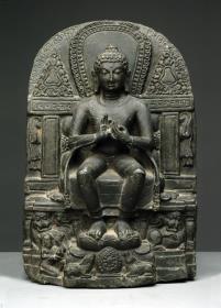 Predigender Buddha auf dem Löwenthron