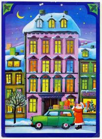 Weihnachtsmann mit Trabant
