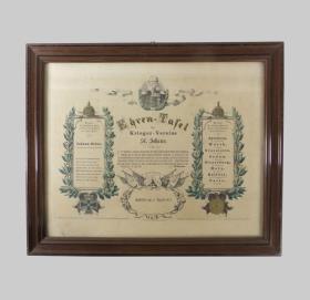 Ehrentafel des Kriegervereins St. Johann.
