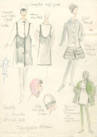Kollektionsübersicht der Modelle von Jacques Heim, Paris, H/ W 1965/ 1966