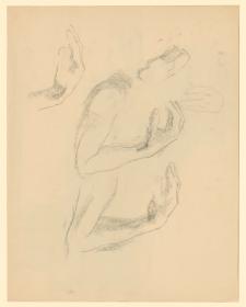Händestudien (zum Holzschnitt "Die Witwe", 1922)