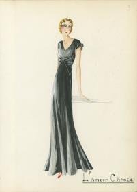 Abendkleid von Bernard et C.ie, Modell L' Amour Chante