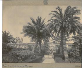 Sevilla, Alcázar, Palast Peters des Grausamen und Gartenanlage mit dem Fischteich