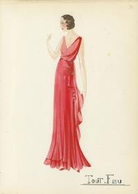 Abendkleid von Bernard et C.ie, Modell Tout Feu