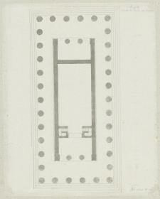 Skizzenbuch Italienreise, Agrigent, Concordiatempel, Grundriss