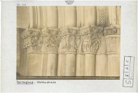 Tarragona, Kathedrale, Eingangstür zum Kreuzgang, Kapitell
