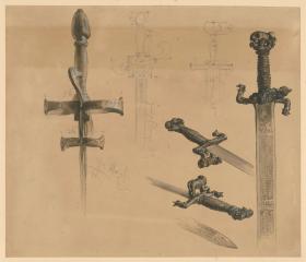 Dolch und Schwerter, mit Maßangaben