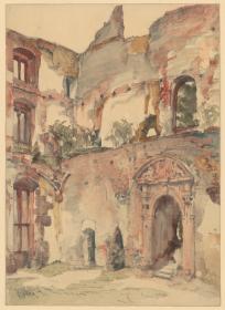 In der Ruine des Heidelberger Schlosses