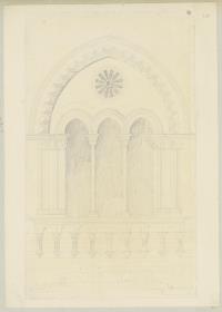 Skizzenbuch Italienreise, Taormina, unbezeichnetes Gebäude