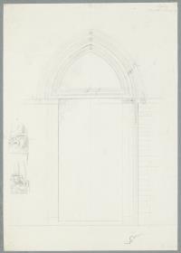 Skizzenbuch Italienreise, Messina, San Francesco d'Assisi, Seitenportal