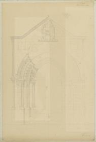 Skizzenbuch Italienreise, Agrigent, ehem. Kirche und Militärhospital, Portal