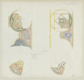 Skizzenbuch Italienreise, Messina, Dom, Detail der bemalten Holzdecke