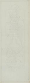 Skizzenbuch Italienreise, Messina, Dom, Detail der bemalten Holzdecke