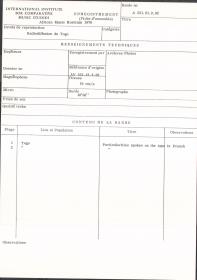 Particularities spoken on the tape in French
