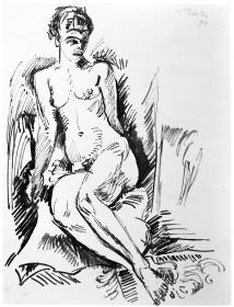 Sitzender weiblicher Akt