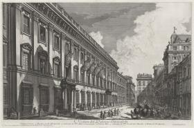 Ansicht des Palazzo Odescalchi (aus: Vedute di Roma)