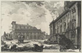 Ansicht der Piazza del Campidoglio (aus: Vedute di Roma)