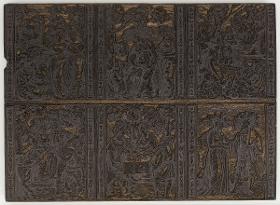 Piramus und Thisbe; Intimwaschung/Allegorie der Wahrheit (?); Parisurteil; amouröser Spaziergang; am. Mahl; am. Ausritt
(6 Stöcke)