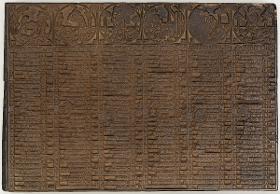 Kalender des Johannes von Gmünd, Dreissigjähriger Kalender ab 1439
(1 Druckstock, beidseitig genutzt mit je 6 Monaten)