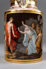 Große Kanne aus einem Déjeuner mit Szenen zu Orpheus und Eurydike: Orpheus dreht sich nach Eurydike um