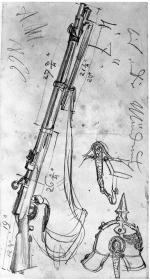Zündnadelgewehr, Helm mit Schuppenkette und Details
