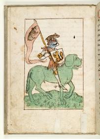 Der Geiz, in: Die sieben Tugenden und Todsünden. (Arnoldus de Hollandia, Liber gnosolitos.)