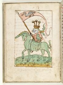 Die Mildtätigkeit, in: Die sieben Tugenden und Todsünden. (Arnoldus de Hollandia, Liber gnosolitos.)
