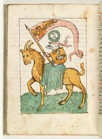 Die Andacht, in: Die sieben Tugenden und Todsünden. (Arnoldus de Hollandia, Liber gnosolitos.)