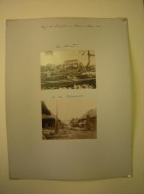 nach der Springflut in Odawara, Oktober 1902, a: am Strand, b: in der Fischerstadt