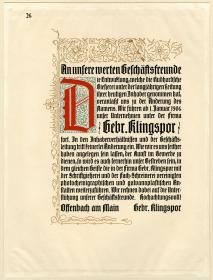 Anzeige der Umbenennung der Rudhardschen Gießerei in die Firma Gebrüder Klingspor