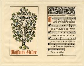 Innentitel eines Lieder-/Gesangsbuches: Passions=Lieder