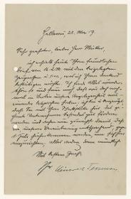 Brief von Heinrich Tessenow an Ernst Müller