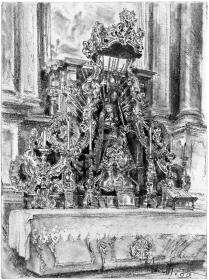 Barocker Altar mit dem Muttergottesbild