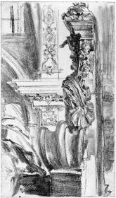 Barocke Architekturdetails, Volute, Pilaster, Gesimse, Fenster