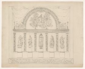 Dekoration der Dürer-Feier am 18. April 1828 in der Sing-Akademie zu Berlin