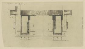 Umbau Wohn- und Geschäftshaus STERN, Agram (Zagreb), Geschäftseingangstüren III, Aufriss, Schnitte