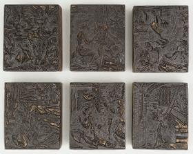 Vertreibung aus dem Paradies, Hl. Lukas, Gethsemane, Könid David, Verkündigung (nach Dürer), Gregorsmesse
(6 Stöcke)