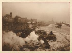Blick von den neuen Landungsbrücken aus (aus dem Album "Hamburg: Land und Leute der Niederelbe")